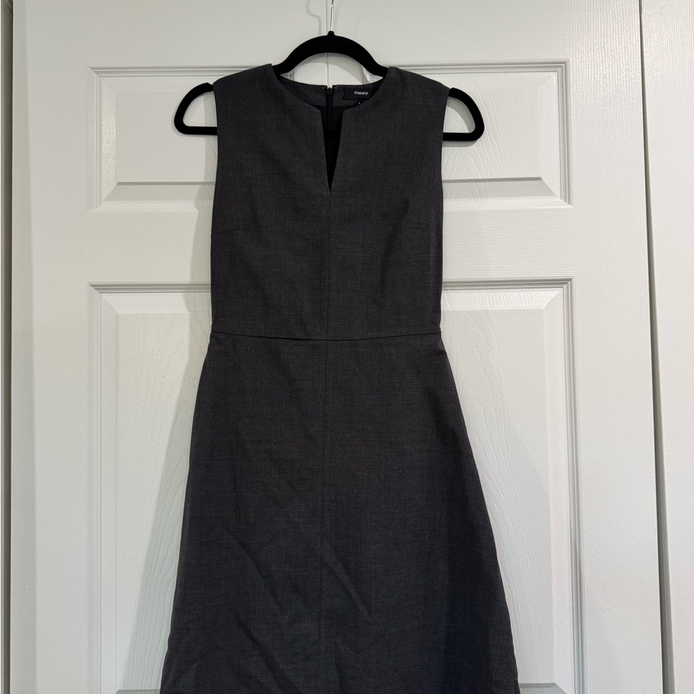 Theory Charcoal Midi Dress